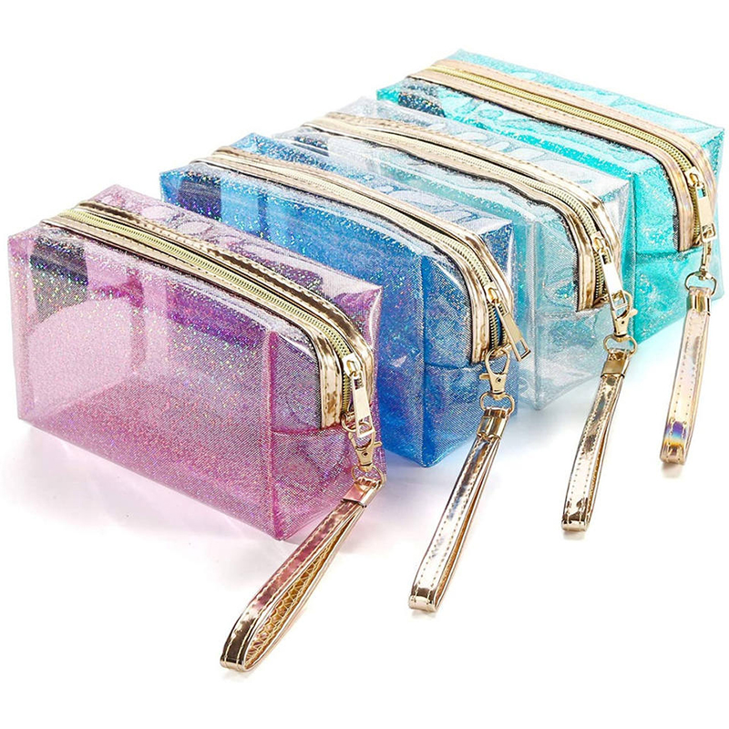 China PVC Glitter Pouch Zipper Makeup bag Cosmetic Bag Manufacturer and Supplier Huiqi